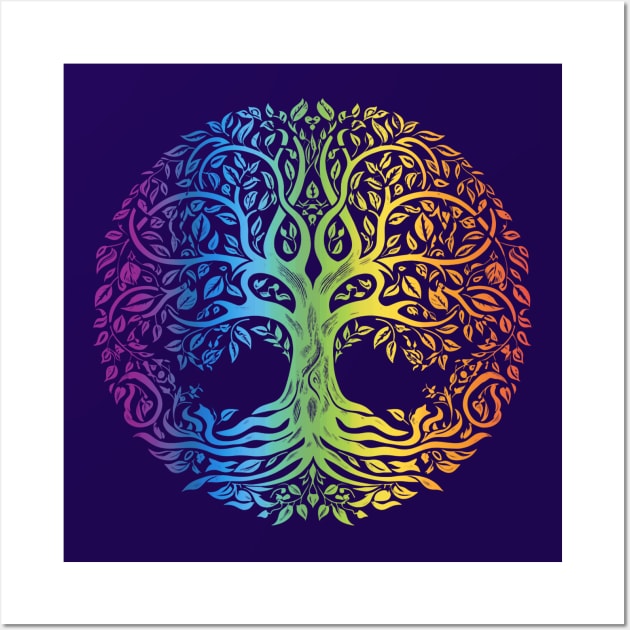 Tree of Life Chakra Rainbow Design - Tree Of Life - Posters and ...